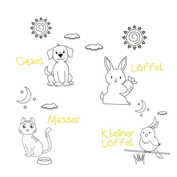 Cilio Kinderbesteck LITTLE FRIENDS 4-tlg.