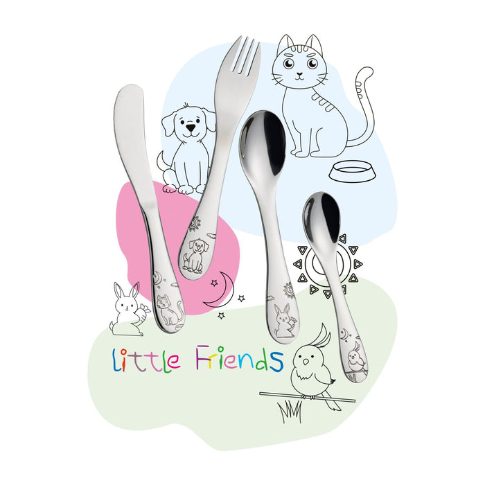 Cilio Kinderbesteck LITTLE FRIENDS 4-tlg.