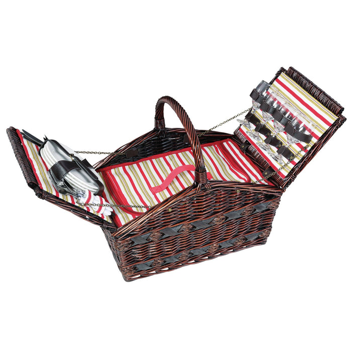 Cilio Picknick-Korb COMO dunkelbraun