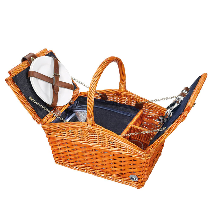 Cilio Picknick-Korb SALERNO rotbraun