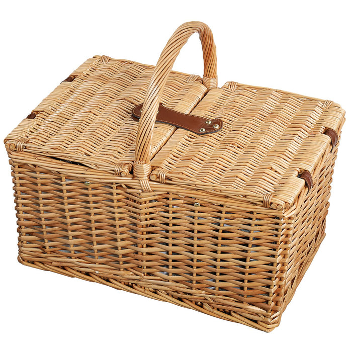 Cilio Picknick-Korb LUGANO hellbraun