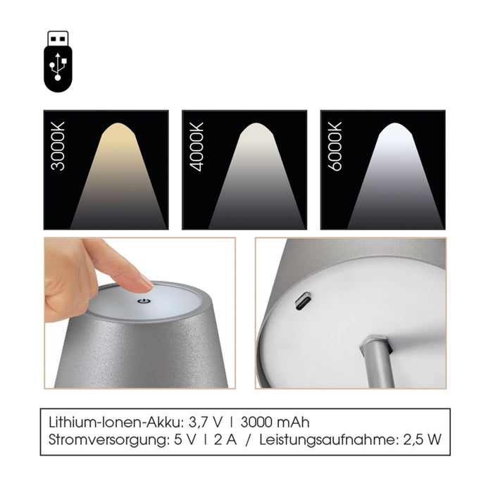 Cilio LED-Flaschenlampe LUCE weiß