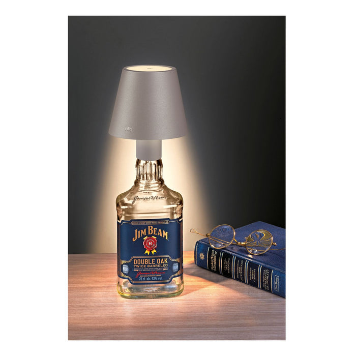 Cilio LED-Flaschenlampe LUCE grau