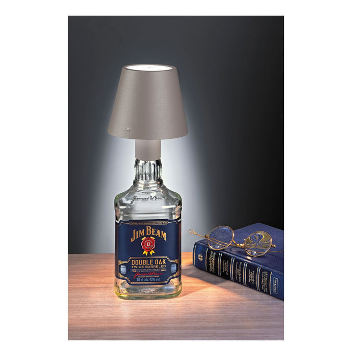 Cilio LED-Flaschenlampe LUCE grau