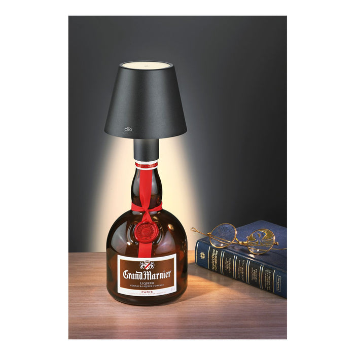 Cilio LED-Flaschenlampe LUCE schwarz