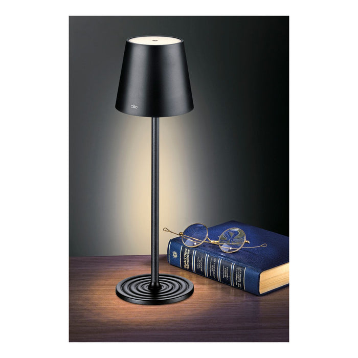Cilio LED-Tischlampe SOLE schwarz