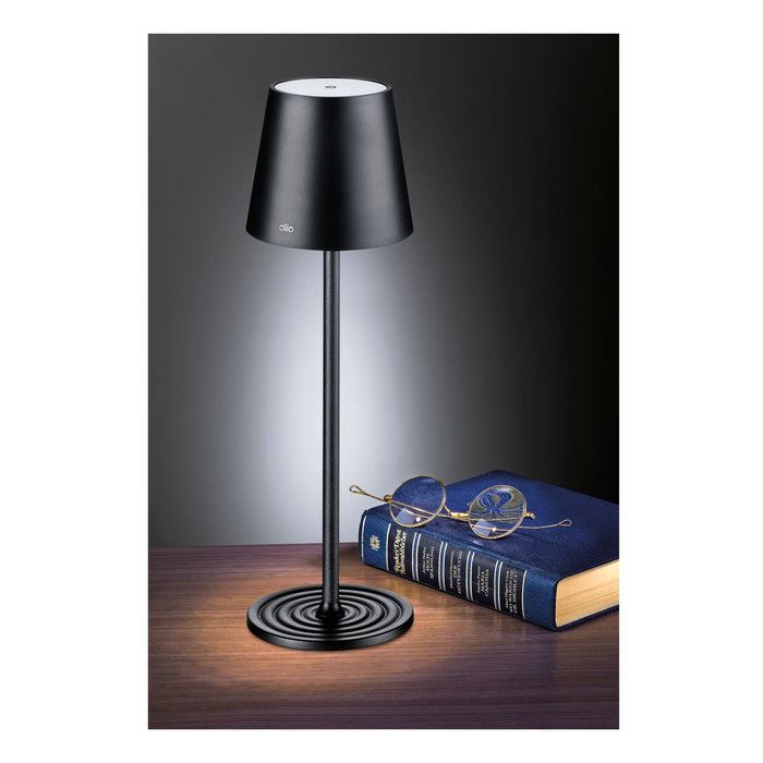 Cilio LED-Tischlampe SOLE schwarz