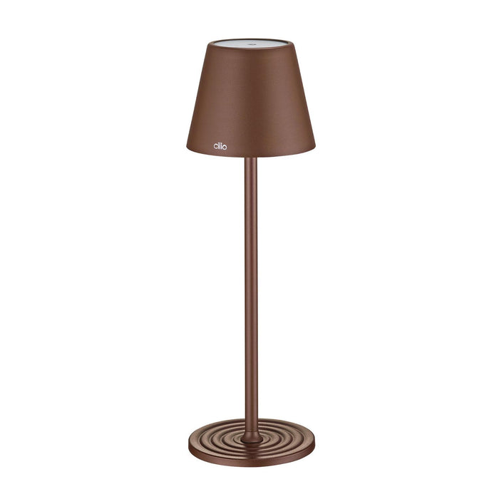 Cilio LED-Tischlampe SOLE braun