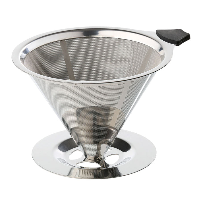 Cilio Dauerfilter für Kaffee mit Standfuß Edelstahl