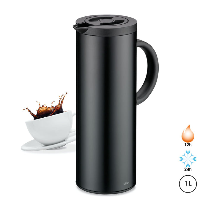 Cilio Isolierkanne FIRENZE schwarz matt