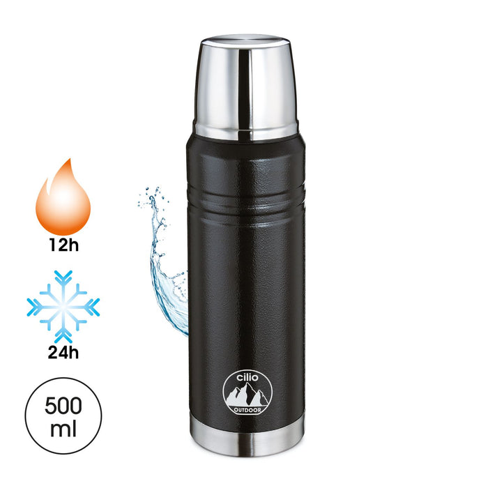 Cilio Isolierflasche MONTE 500 ml schwarz