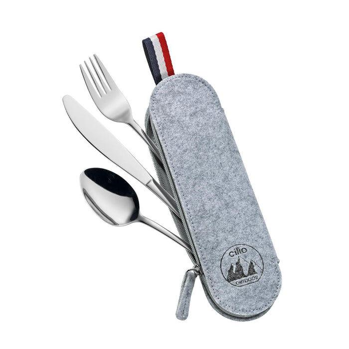 Cilio Besteckset VIAGGIO grau 3-tlg.