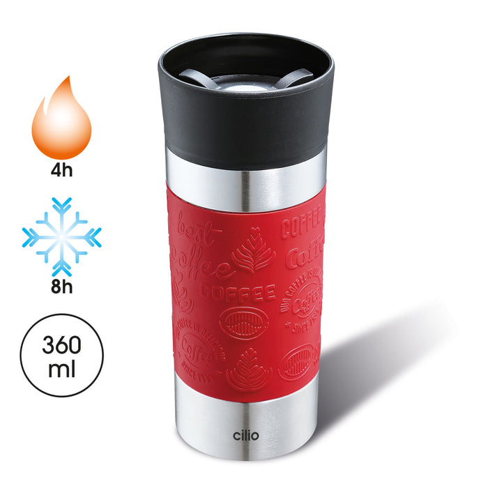 Cilio Isoliertrinkbecher VIAGGIO 360 ml rot