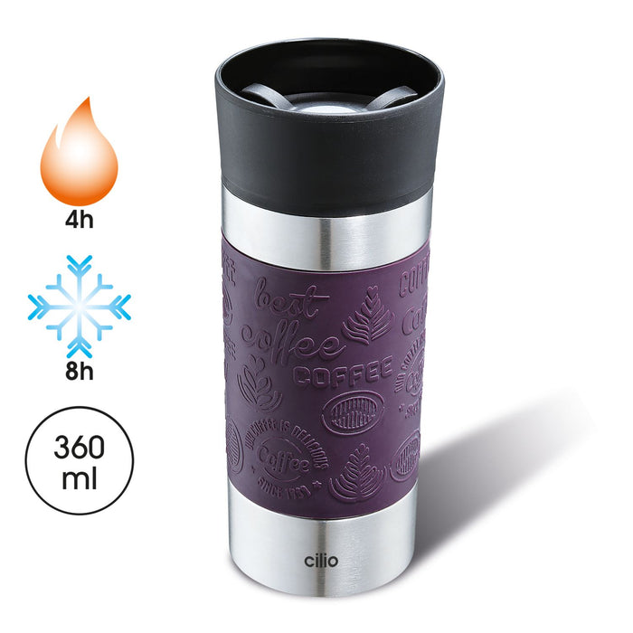 Cilio Isoliertrinkbecher VIAGGIO 360 ml lila