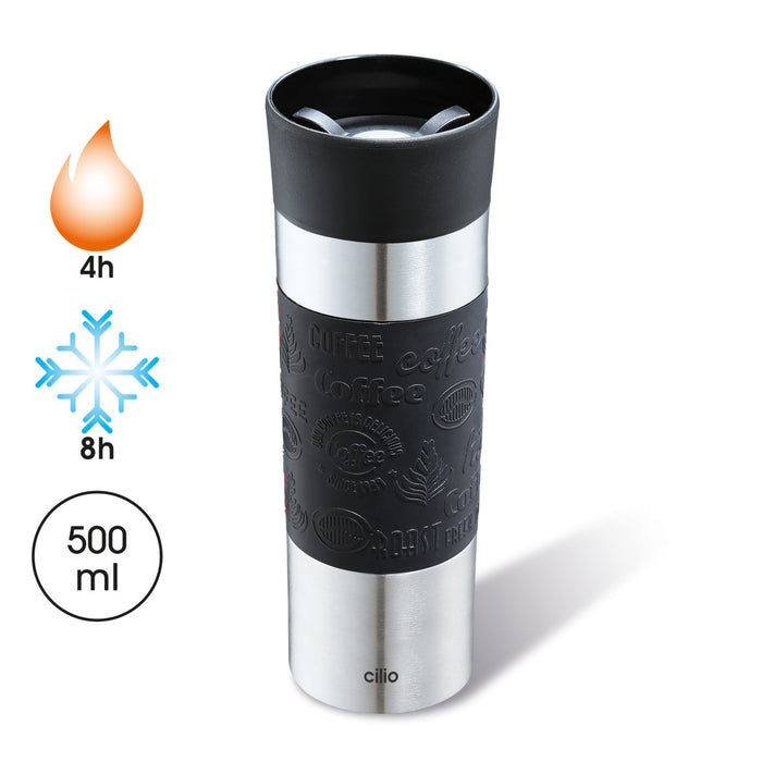 Cilio Isoliertrinkbecher VIAGGIO 500 ml schwarz