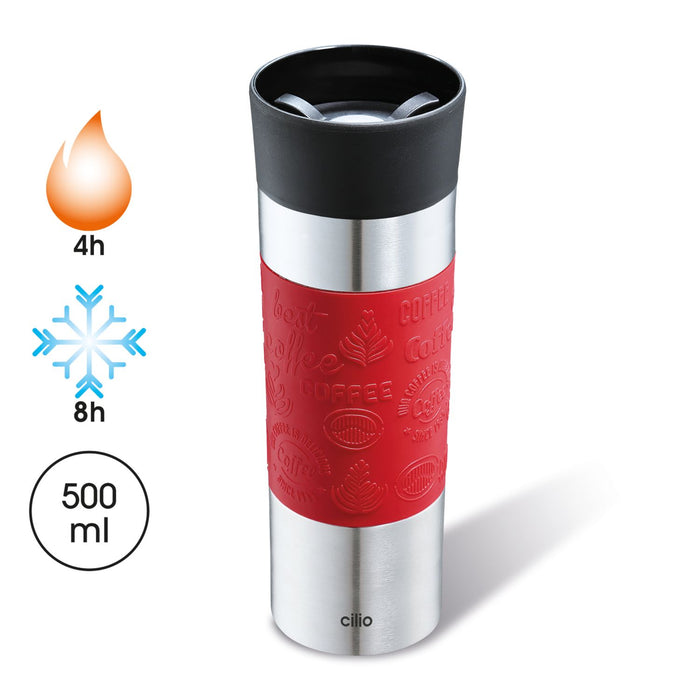 Cilio Isoliertrinkbecher VIAGGIO 500 ml rot