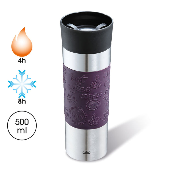 Cilio Isoliertrinkbecher VIAGGIO 500 ml lila