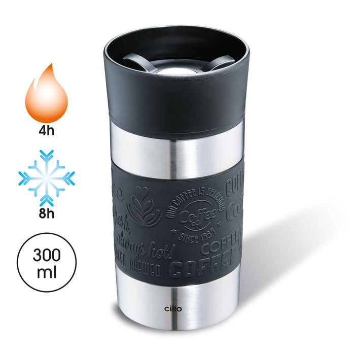 Cilio Isoliertrinkbecher VIAGGIO 300 ml schwarz