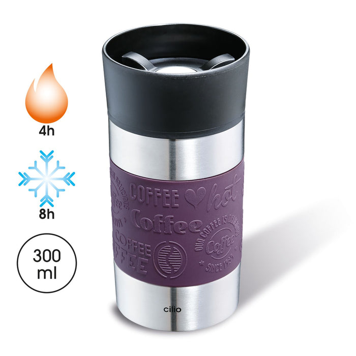 Cilio Isoliertrinkbecher VIAGGIO 300 ml lila
