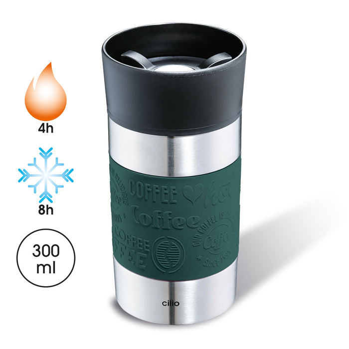Cilio Isoliertrinkbecher VIAGGIO 300 ml dunkelgrün