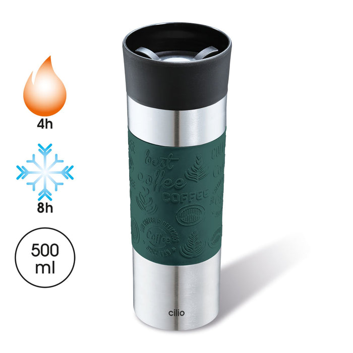Cilio Isoliertrinkbecher VIAGGIO 500 ml dunkelgrün