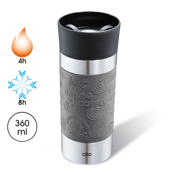 Cilio Isoliertrinkbecher VIAGGIO 360 ml grau