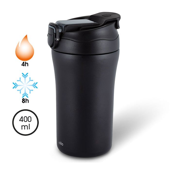 CILIO Isoliertrinkbecher DOPPIO 400 ml nero