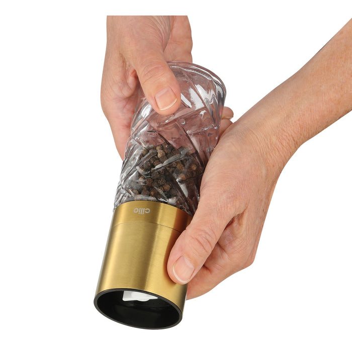 Cilio Pfeffermühle oder Salzmühle CRISTALLO gold