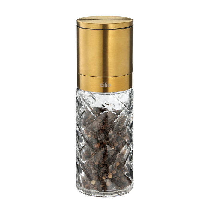 Cilio Pfeffermühle oder Salzmühle CRISTALLO gold