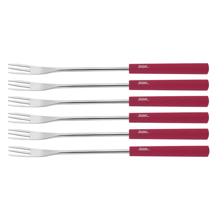 SPRING Käsefondue-Gabeln BASIC 6 Stk. rot