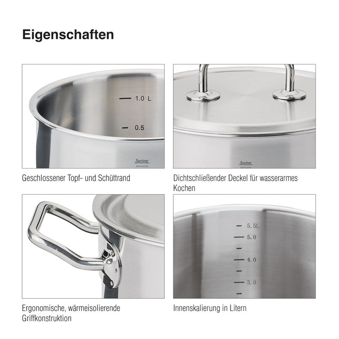 SPRING Topf-Set BRIGADE PREMIUM 4-teilig