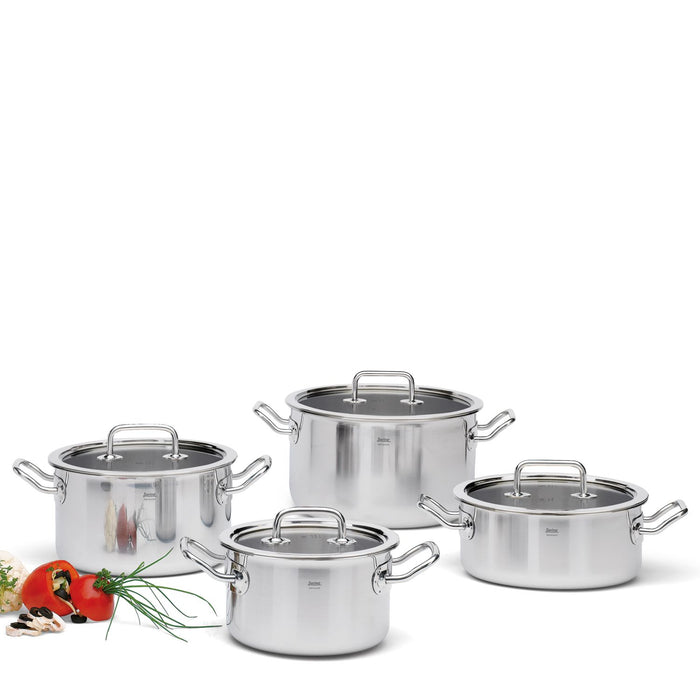 SPRING Topf-Set mit Glasdeckel BRIGADE BASIC 4-teilig
