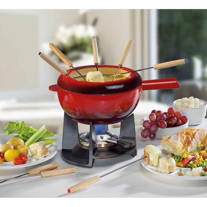 SPRING Fondue-Garnitur SAAS-FEE rot 20 cm