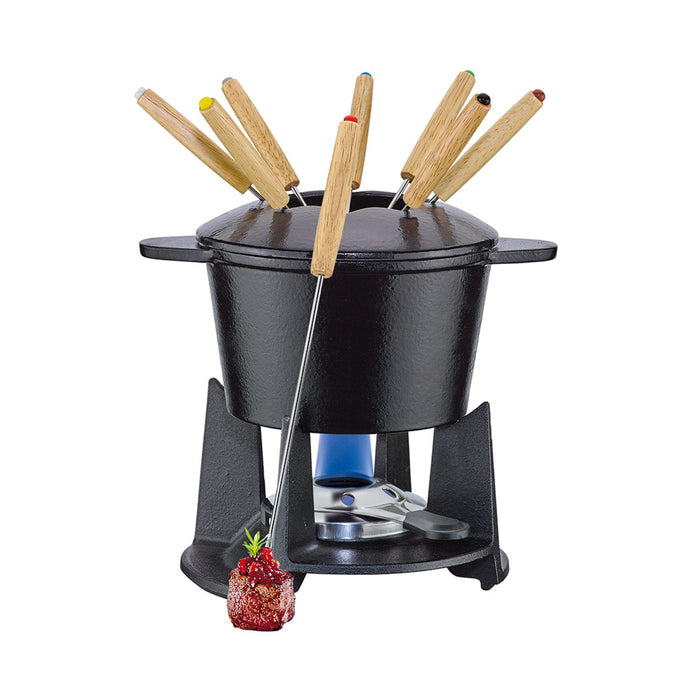 SPRING Fondue-Garnitur GRENOBLE schwarz matt 16 cm