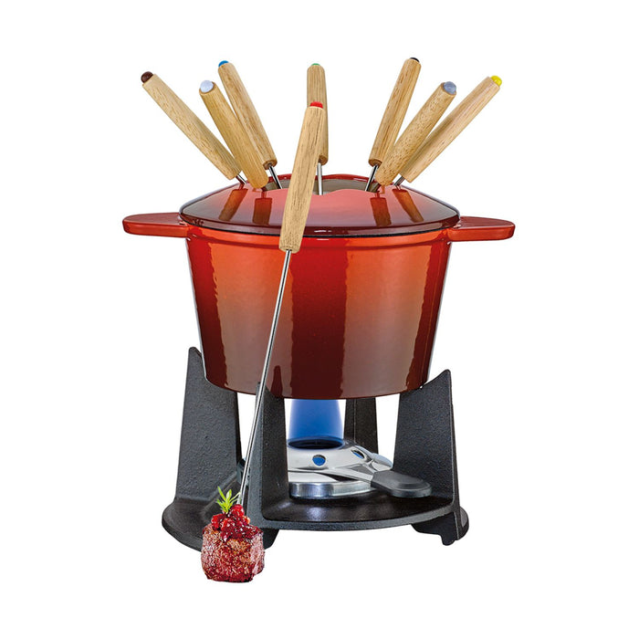 SPRING Fondue-Garnitur GRENOBLE rot 16 cm