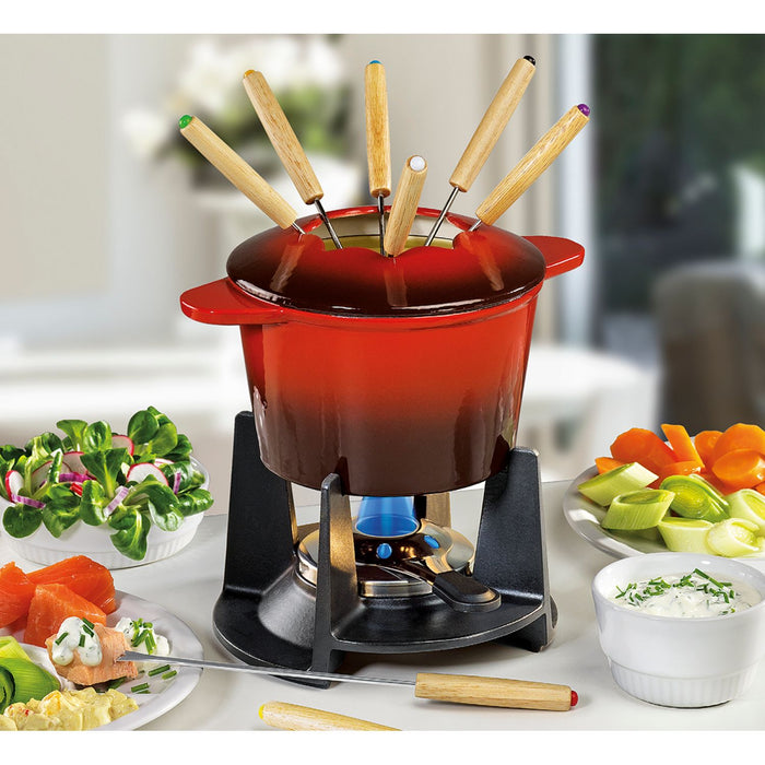 SPRING Fondue-Garnitur GRENOBLE rot 16 cm