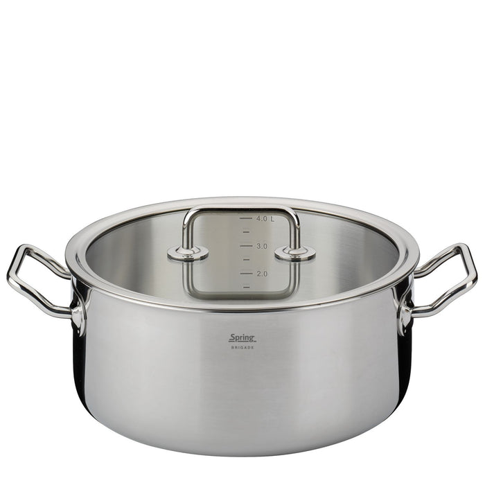 SPRING Bratentopf mit Glasdeckel BRIGADE BASIC 24 cm