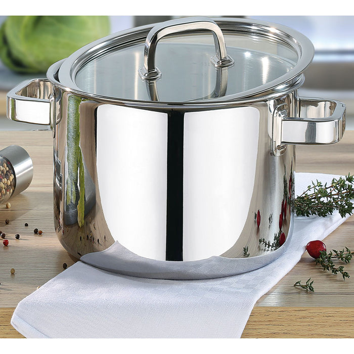 SPRING Kochtopf hoch mit Glasdeckel FINESSE2+ 24 cm