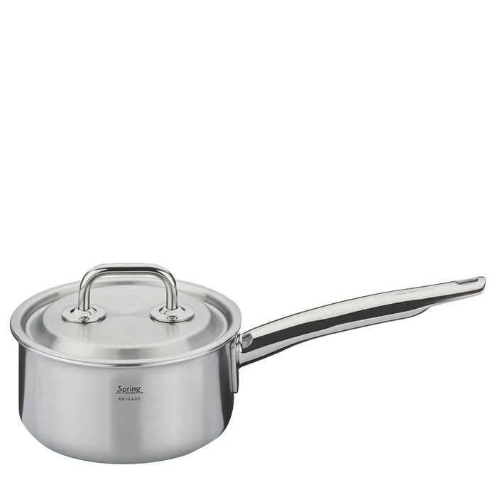 SPRING Stielkasserolle nieder Deckel BRIGADE PREMIUM 14cm