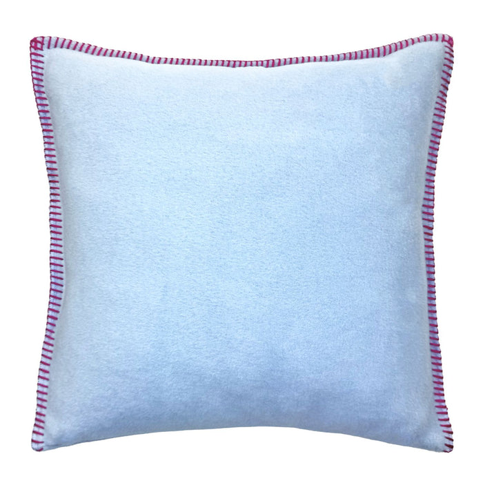 Eagle Products Kissenbezug LISSY , 40 x 40 cm, hellblau, Kammstich fuchsia