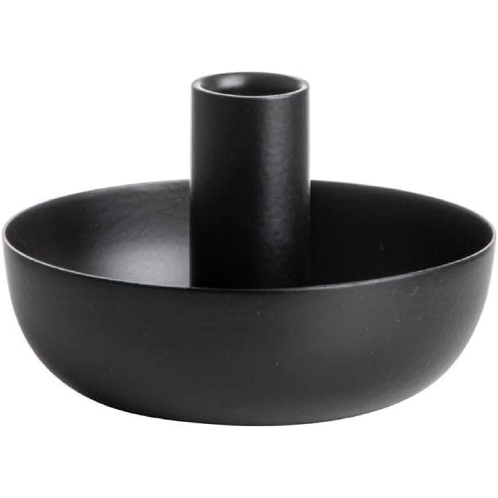 Kerzenhalter Metall Ø12x8cm sw