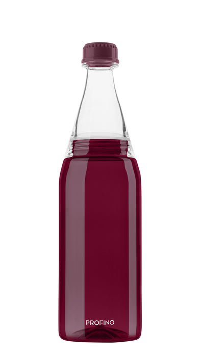 PROFINO Wasserflasche "Sparkle" 750ml, Burgund
