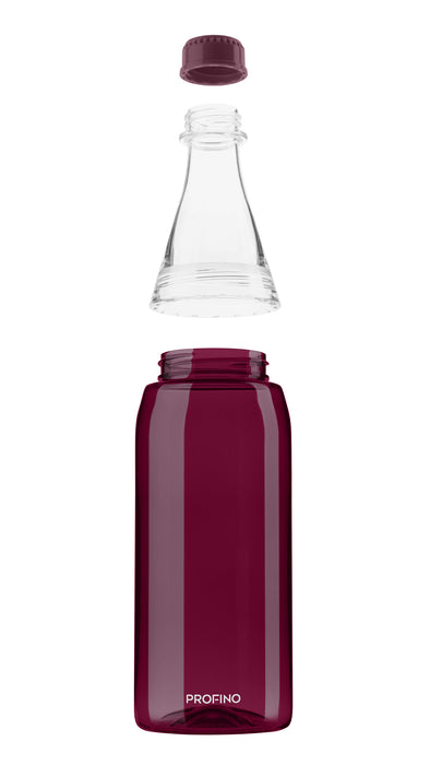 PROFINO Wasserflasche "Sparkle" 750ml, Burgund