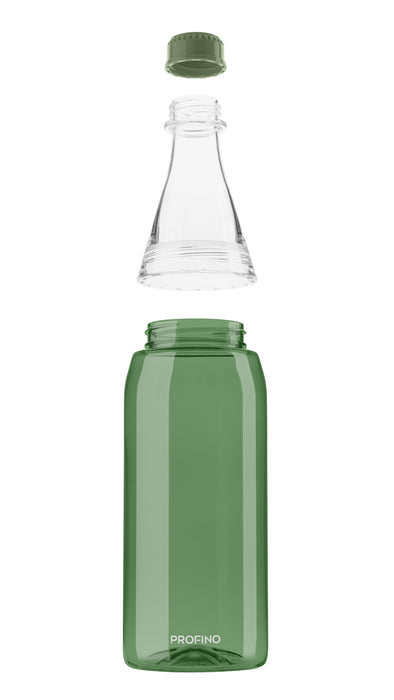 PROFINO Wasserflasche "Sparkle" 750ml, grün