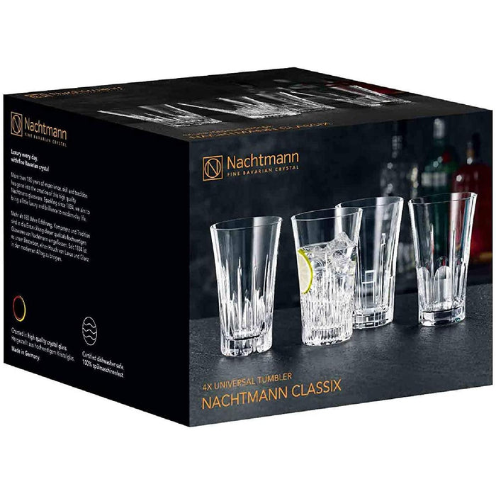 Nachtmann, 4-teiliges Set Universalbecher, Kristallglas, 344 ml, Classix