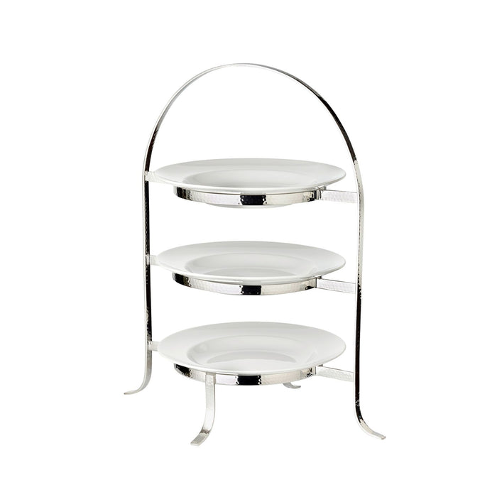 EDZARD Telleretagere Sina für 3 Teller gehämmert H 42 cm