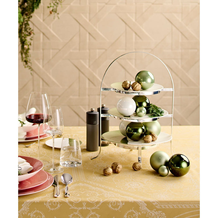 EDZARD Telleretagere Sina für 3 Teller gehämmert H 42 cm