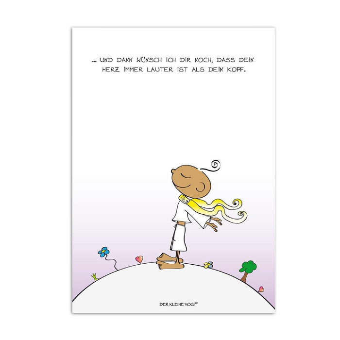 Goebel Postkarten Der kleine Yogi - "Herz lauter als Kopf" - Postkarte
