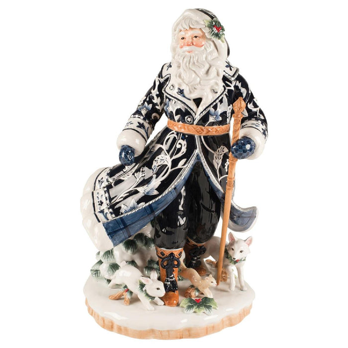Goebel Fitz & Floyd Christmas Collection Santa im blauen Mantel - Figur