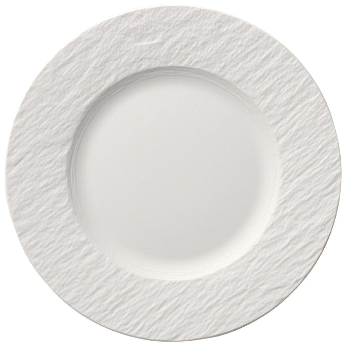 Villeroy & Boch - Manufacture Rock blanc Teller-Set, 6 tlg., Geschirr Set für 2 Personen, Premium Porzellan, Weiß
